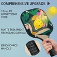 thumbnail image 4 of Pickleball Paddles Set Of 1, Fiberglass Surface, Tropical Leaf Print, 1 Paddle, 2 Balls & Bag, 4 of 5