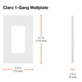 thumbnail image 3 of Placa de Pared Lutron Claro 1 Gang Decorador Marfil Brillante Paquete de 2, 3 of 3