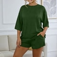 thumbnail image 2 of RongHuan Women's Two Piece Loungewear Set Oversized T-shirt Casual Short Sets Summer Travel Matching Set 2026 Fashion, 2 of 8
