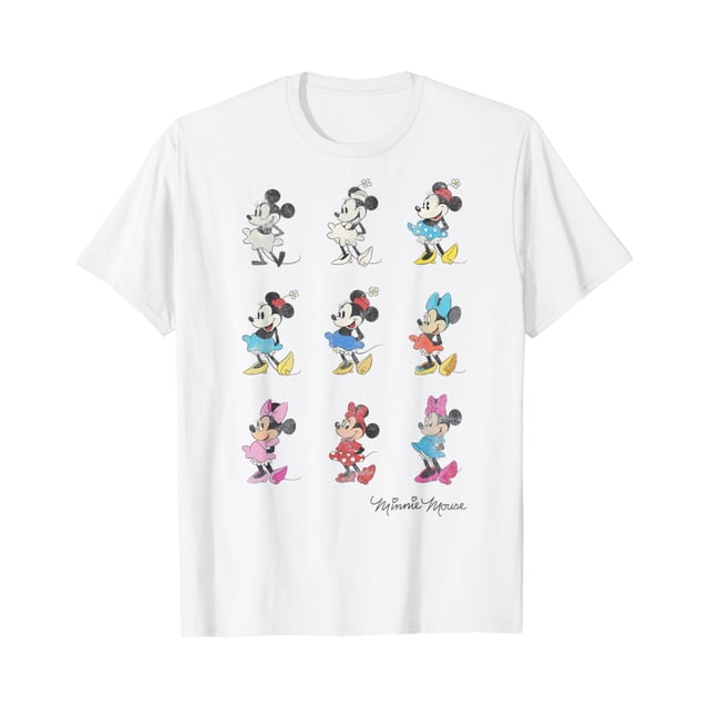 Disney Mickey And Friends Minnie Mouse Through The Years Graphic T-Shirt All Size S-5XL