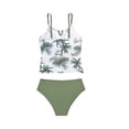 thumbnail image 3 of CCRFTGI Girls Swimsuits Size 10-12 Summer Sleeveless 2 Piece Cute Tankini Beach Sport Swimsuits Swim Vacation Girls Clothes Girls Bathing Suit White 5-6 Years, 3 of 3