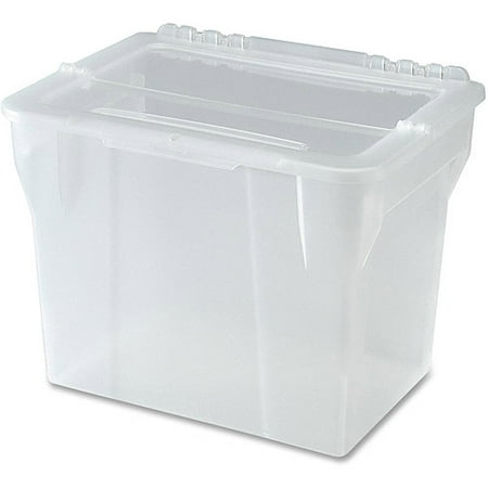 UPC 762016365664 product image for IRIS Letter Size Split-Lid Hanging File Storage Box, Clear | upcitemdb.com