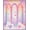 Pink Purple, Pattern 3, variant on ODIKA Purple Abstract Unicorn Motif Boho Emblems Playroom Pink Stain Resistant Flatwoven for Entryway, Kitchen, Mudroom