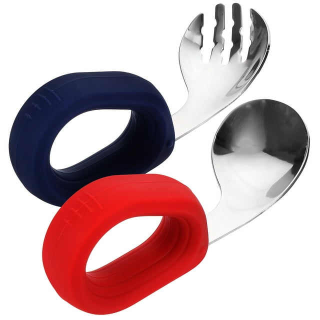 KAKOWELY toddler spoon and fork 1 Set of Toddler Spoon and Fork Spoon Kids Dining Tableware for Home Baby Eating Gadget4.06"X1.57"X1.38"