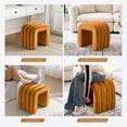 thumbnail image 6 of Zesthouse Multi-Functional Ottoman Stool, Tufted Velvet Foot Stools Ottoman for Couch, Modern Vanity Stool for Living Room, Bedroom and Entryway, Orange, 6 of 10