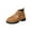 Brown, variant on Women's Ankle Boots Women's Fashion Casual Chunky Heel Thick Soled Comfortable Solid Color Round Toe Side Zipper Low Heel Short Boots