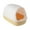 Yellow, variant on Hooded Cat Litter Box Kitty Litter Pan Durable Enclosed Cat Toilet Kitty Litter Yellow