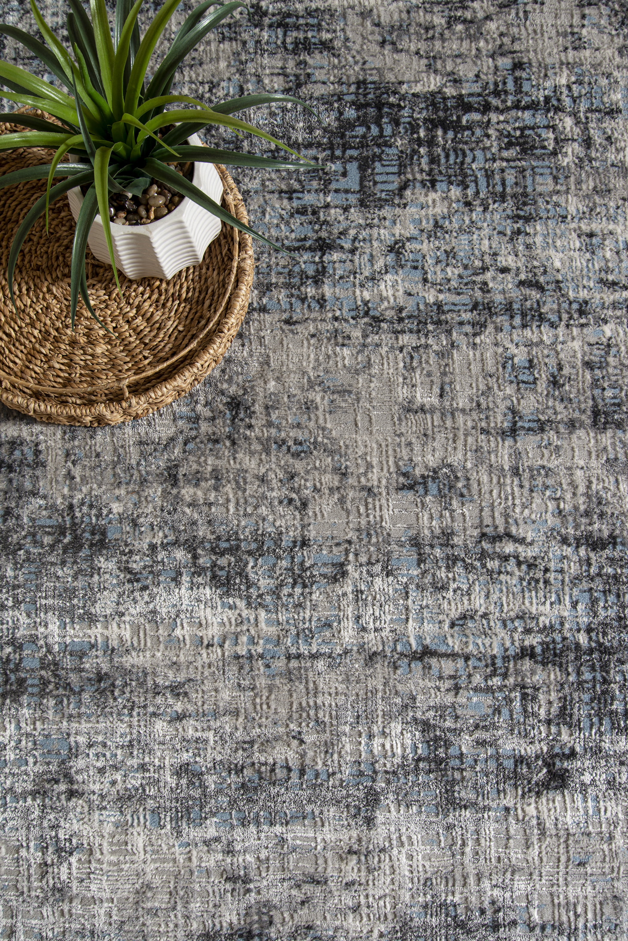 United Weavers Evolution Venture Contemporary Abstract Area Rug, Blue, 12'6" x 15'