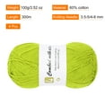 thumbnail image 2 of Uxcell Cotton Yarn, 60% Cotton, 40% Acrylic Soft Knitting Yarn Light Green for DIY Projects, 4 Pcs, 2 of 7