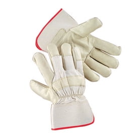 

Radnor Large Premium Leather Palm Gloves With Canvas Back And Safety Cuff (3 Pairs)