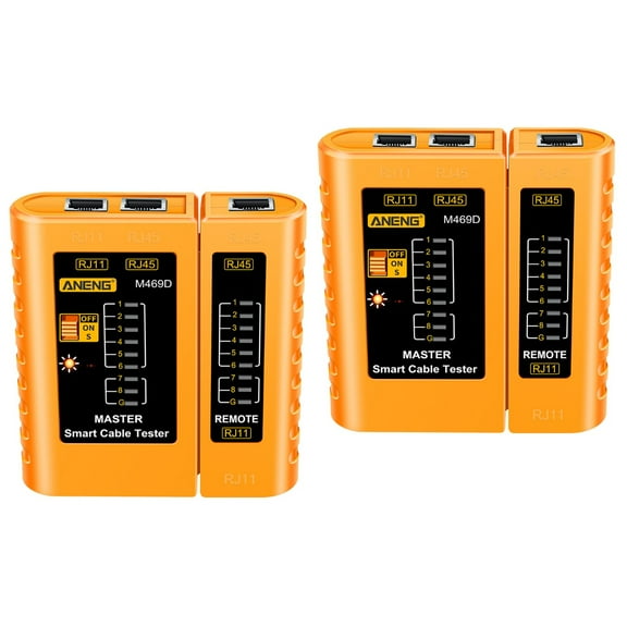 OUNONA  2 Count Telephone Network Cable Tester Wire Electrical Circuit Breaker Finder Yellow