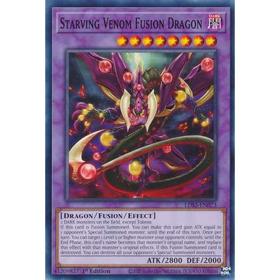 YuGiOh Legendary Duelists: Season 3 Common Starving Venom Fusion Dragon LDS3-EN073