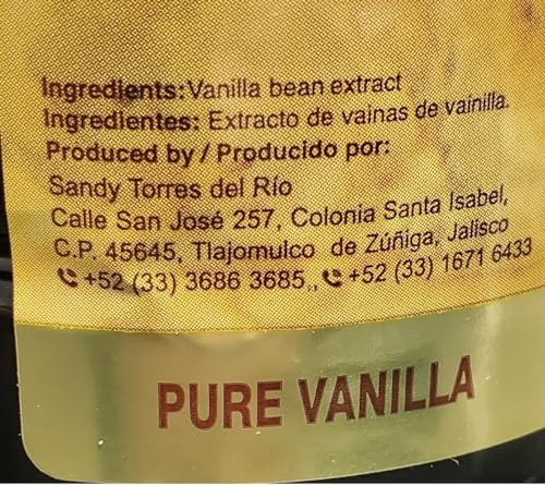 Mexican Vanilla Totonac’s - 33.2 Oz (1 Lt) Bottle - Pure Vanilla Extract Cooking and Baking