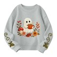 thumbnail image 5 of Girls Halloween Graphic Sweatshirt Kids Casual Crewneck Pullover Long Sleeve Printed Fall Sweatshirt for Toddler and Youth, 5 of 6