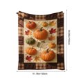 thumbnail image 3 of Thanksgiving Pumpkin Maple Leaf Fruit Blanket Digital Print Flannel Blanket Warm And Cozy Nap Blanket, 3 of 6