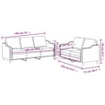thumbnail image 4 of vidaXL 2 Piece Sofa Set with Cushions Dark Gray Fabric, 4 of 5