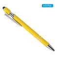 thumbnail image 3 of Unique Bargains Ballpoint Pen with Stylus Tip, Medium Point, 1.0mm, Black Ink, Yellow, 6 Pack, 3 of 5