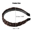 thumbnail image 2 of Unique Bargains 1 Pcs 1.18 Inch Wide Synthetic Hair Braided Headband Hair Hoop for Women and Girl Light Brown, 2 of 7