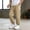 lla1-Khaki, variant on Kids Hiking Pants Boys Girls Cotton Linen Cargo Pants Wide Leg Long Pants Pockets Draped Elastic Waist Drawstring Summer Beach Trousers