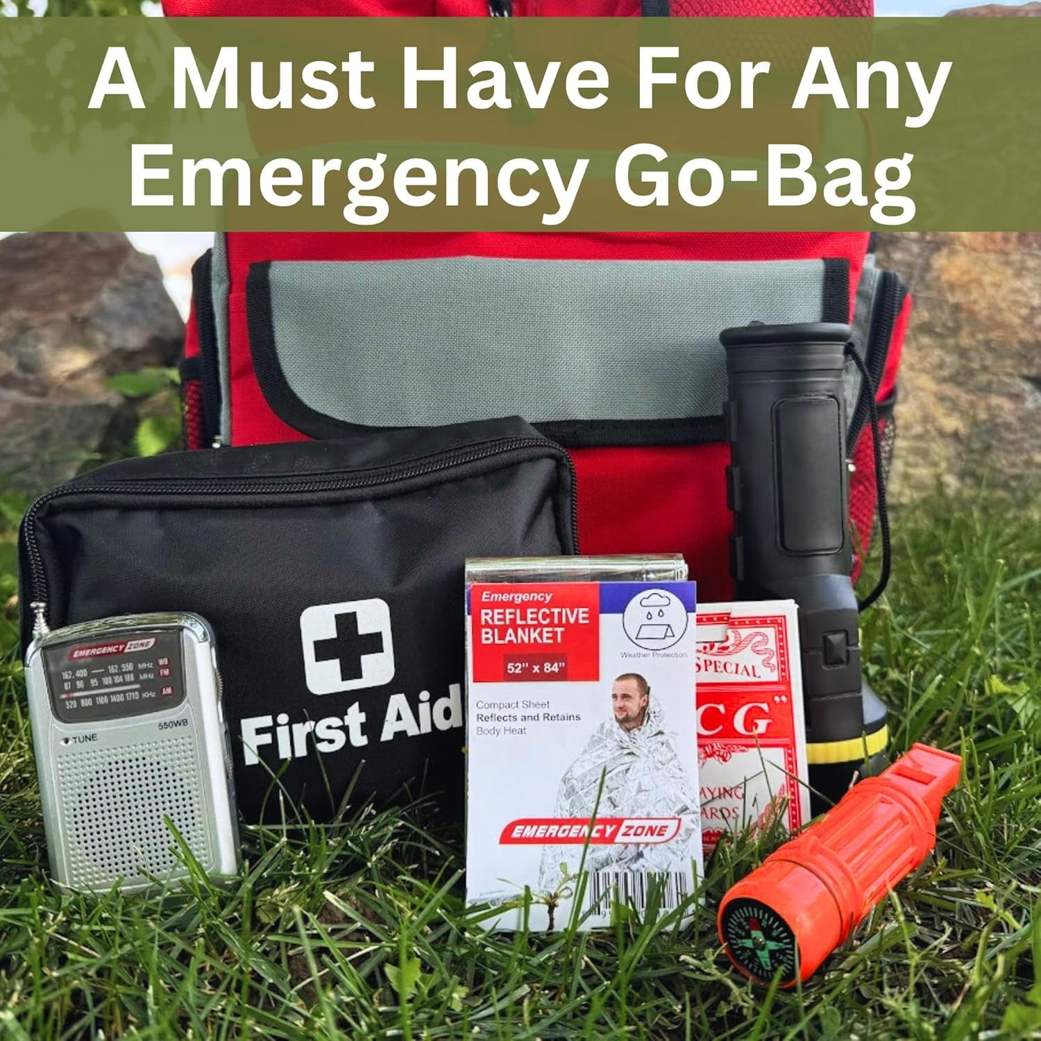 [50 Pack] Thermal Reflective Emergency Blanket 52”x84” | Emergency Mylar Blankets | Survival Blanket for Survival Supplies | Camping, Hiking, or Emergencies