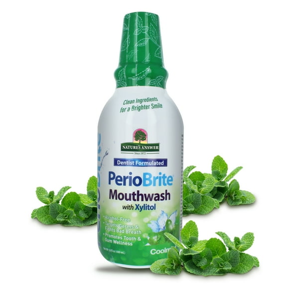 Nature's Answer PerioWash Alcohol-Free Mouthwash Cool Mint - 16 fl oz