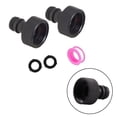 thumbnail image 3 of 2 Piece 3/4 Inch Garden Hose Quick Connector Kit Female Faucet Adapter Irrigation System Parts Black, 3 of 6