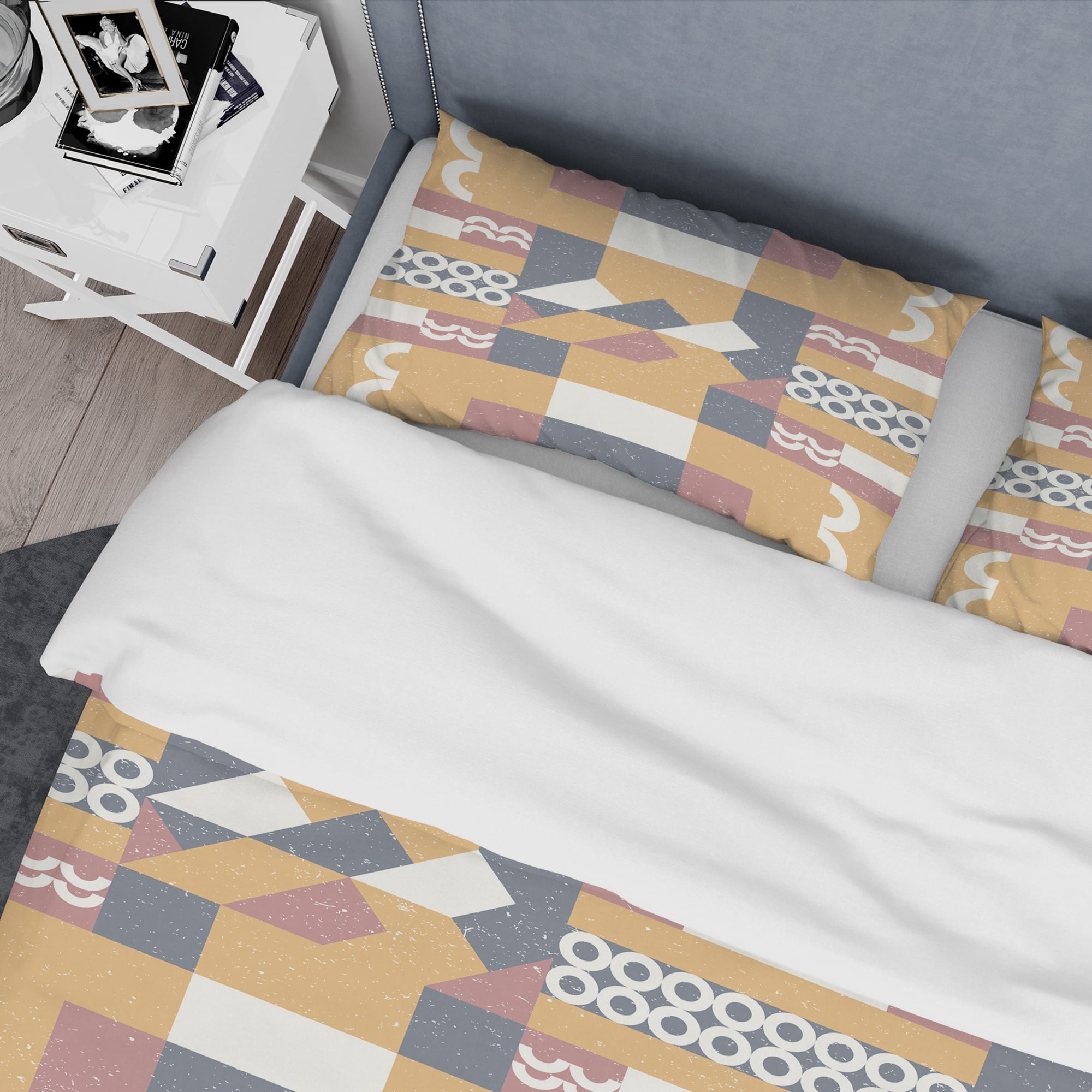 Designart 'Retro Geometric Design VI' Mid-Century Modern Duvet Cover Set
