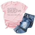 thumbnail image 2 of XCHQRTI Inspirational T Shirts for Women You Are Braver Than You Believe Funny Saying Crewneck Casual Top, 2 of 4