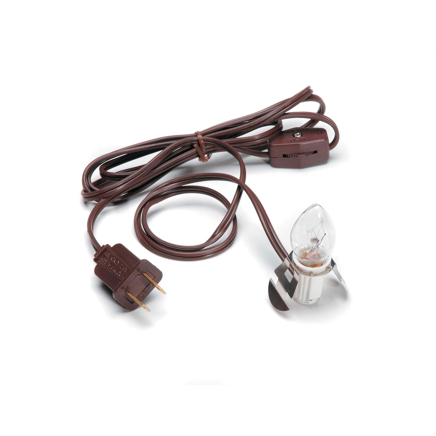 1 Bulb Ceramic House Light Cord Brown Cord