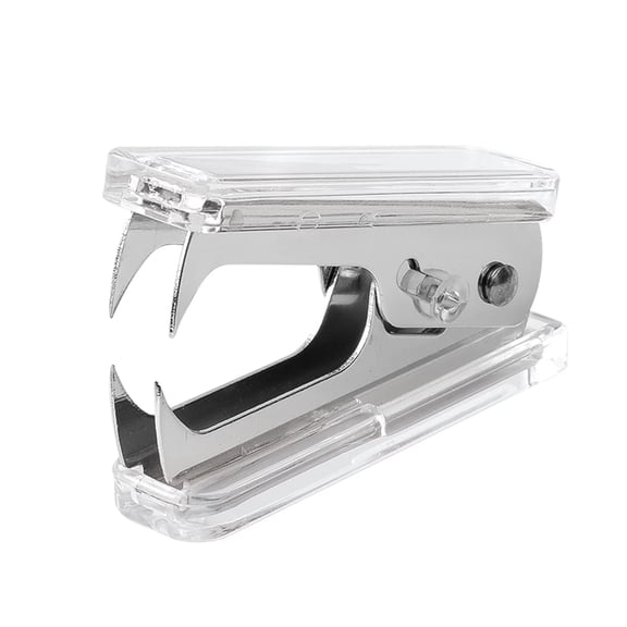 MultibeyAcrylic Transparent Silver Staple Remover - Essential Office Accessory for Teachers, Students & Professionals