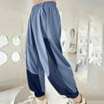 thumbnail image 2 of AINIYS Boys Color Block Balloon Pants Elastic Waist Baggy Trousers with Pockets for Street Style Blue 11 Years, 2 of 8
