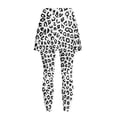 thumbnail image 5 of SCRAWLGOD Leopard Print White Black Women's Breathable Skirted Leggings Non See-Through Chic Sporty Skorts Leggings Comfortable Tennis Yoga Skirt Fashionable Essentials, XXL, 5 of 7