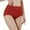 Red, variant on SNKSDGM Ladies Texture High Rise Panties, Stretch Seamless Shaping Briefs Breathable Comfort Everyday Panties Purple M