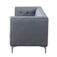 thumbnail image 2 of Chic Home Gotti Linen Modern Contemporary Biscuit Tufted Silvertone Metal Y-leg Sofa, Smoke, 2 of 2