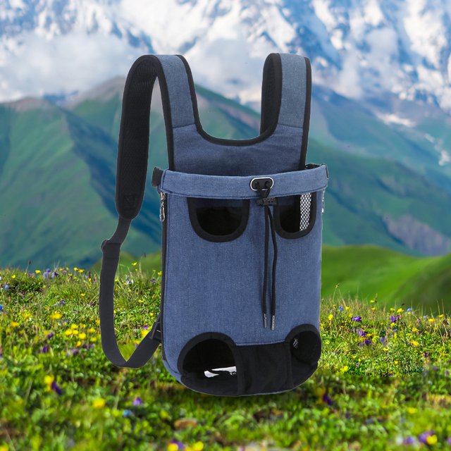 Bolsa de pecho Hebilla de seguridad incorporada Bolsa de transporte para perros Mochila (Azul XXL) Sywqhk Libre de BPA