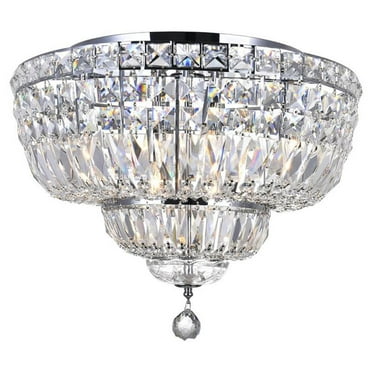 CWI Lighting Stefania 8 Light Metal Bowl Flush Mount in Chrome
