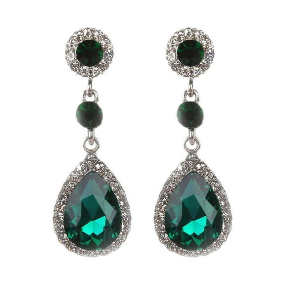 SUSHANG Ladies Drop Earrings Drop Earrings Fashion Earrings Ladies Crystal Red Alloy Crystal Ladies Earrings