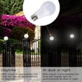 thumbnail image 2 of Bombilla de luz Dusk to Dawn, Bombillas LED de sensor inteligente Encendido/apagado automático, Luces de seguridad E26 / E27 7W (equivalente a 60 vatios) Exterior/Interior Ecomeon no, 2 of 6