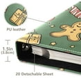 thumbnail image 3 of FORMRS 3 Ring Photo Album 4"x6" Self Adhesive Large Capacity PU Leather Cover, Yellow Christmas Gingerbread, 3 of 8