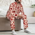 thumbnail image 7 of Picia Tomatoes Pattern Men’s Long-Sleeve Sleepwear Set - Soft 2-Piece Loungewear with Pockets, Comfy PJs for Relaxing Nights-Medium, 7 of 7