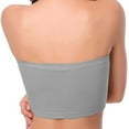 thumbnail image 6 of Double Women Plus Size Strapless Bra Bandeau Tube Removable Padded Top Stretchy Tube Tops for Women Tube Top With Built In Bra Strapless Bra No Underwire Wireless Strapless Bras for Women 3PC-6 S, 6 of 8