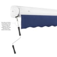thumbnail image 3 of Awntech 10' x 8' Full Cassette Manual Patio Retractable Awning Acrylic Fabric, Navy, 3 of 7