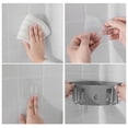 thumbnail image 4 of Transemion Practical bathroom storage Plastic Bathroom Kitchen Storage Rack Organizer Shower Shelf bathroom storage suction shelf Grey 1Set, 4 of 6