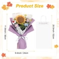 thumbnail image 3 of Ramo de flores de ganchillo Uxcell, girasol tejido a mano con bolsa de regalo para decoración del hogar DIY [Morado], 3 of 6