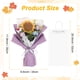 thumbnail image 3 of Ramo de flores de ganchillo Uxcell, girasol tejido a mano con bolsa de regalo para decoración del hogar DIY [Morado], 3 of 6