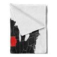 thumbnail image 2 of Iowa State Soft Flannel Fleece Throw Blanket, North America Map Showing the Iowa State Simple Cartography Design, Cozy Plush for Indoor and Outdoor Use, 60" x 80", Black Vermilion White, by Ambesonne, 2 of 5