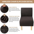 thumbnail image 5 of LKJYER Stretch Armless Accent Chair Cover, Soft Armless Chair Slipcover Spandex Washable Armless Slipper Chair Slipcover with Elastic Bottom for Living Room, 5 of 7