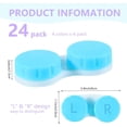 thumbnail image 2 of KISEER 24 Pack Colorful Cute Contact Lens Case Bulk Box Holder Container Soak Storage Kit (4 Color), 2 of 7