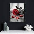 thumbnail image 4 of Nawypu  Modern Canvas Painting Black and White Red Rose Canvas Art Painting Abstract Wall Art Decorations Flower Picture on Canvas for Home Decor Valentines Gift Stretched and Framed, 4 of 4
