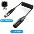 thumbnail image 2 of Cable de Audio para Amplificador, Mezclador de Audio, Minimicrófono, Cámara, Conector XLR de 3 Macho A Mini XLR de 4 Hembra, 2 of 5